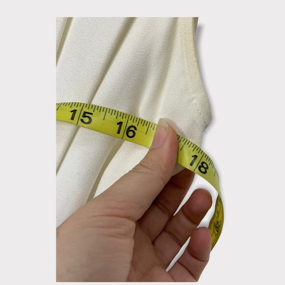 Vintage 90s Off White Black Sleeveless Belted Jumpsuit Medium - Picture 9 of 15